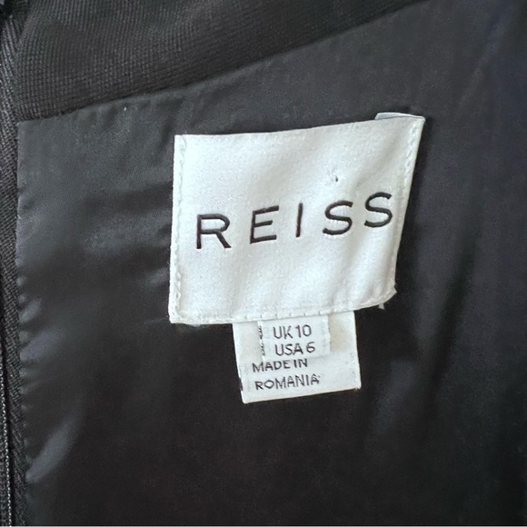 Vintage Reiss Black Y2K Style Cocktail Faux Wrap Dress size 6 - Picture 3 of 15